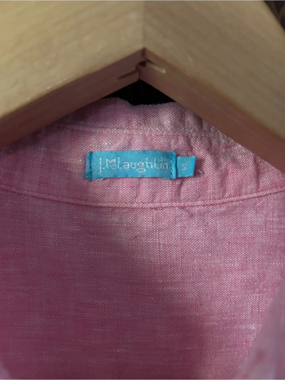 J. McLaughlin Pink Linen Shirt Dress - Picture 5 of 5